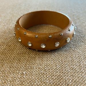 Studded clear jeweled bangle